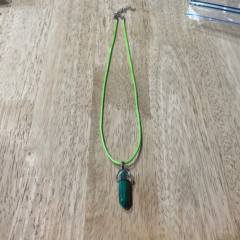 Green/black stone necklace